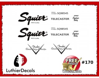  Squier Telecaster Guitar Decal #170